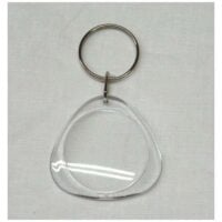 Portachiavi triangolare in plastica trasparente