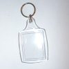 Portachiavi  rettangolare in plastica trasparente