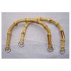 Manici per borsetta in bambu' con anelli diametro esterno cm 22 x 15