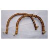 Manici per borsetta in bambu' con  ganci diametro esterno cm 23 x 13 oro