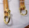 Manici per borsetta in bambu' con  ganci diametro esterno cm 23 x 13 oro - immagine 2