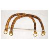 Manici per borsetta in bambu' con  ganci diametro esterno cm 23 x 13