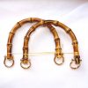 Manici per borsetta bambu' con ganci  cm 16,5 x 13 oro