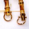 Manici per borsetta bambu' con ganci  cm 16,5 x 13 oro - immagine 3