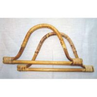 Manici per borsetta in bambu' con base dritta rigida diametro esterno cm 28 x 14