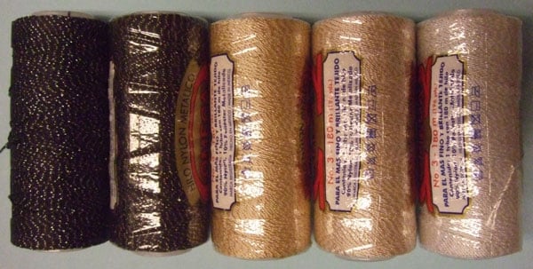 Fim128a Metallic omega n°3 mt 180, 90%nylon-10%poliestere metallizzato, vari colori