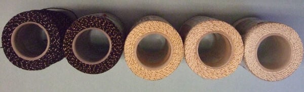 Fim128b Metallic omega n°3 mt 180, 90%nylon-10%poliestere metallizzato, vari colori