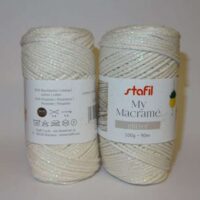 My macrame'  glitter gr 100/90 mt blu scuro-rosso-nero-crema-pietra