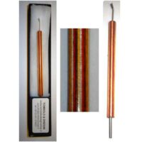 Toglispilli a forchetta e spingispilli a tubino in legno multicolor " eleganza in arancio"