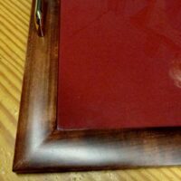 Vassoio arte povera rettangolare con 2 maniglie, cm 36 x 46, vetro cm 29 x 39
