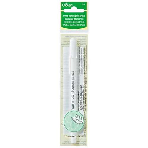 WHITE MARKER PEN (FINE) CLOVER 517