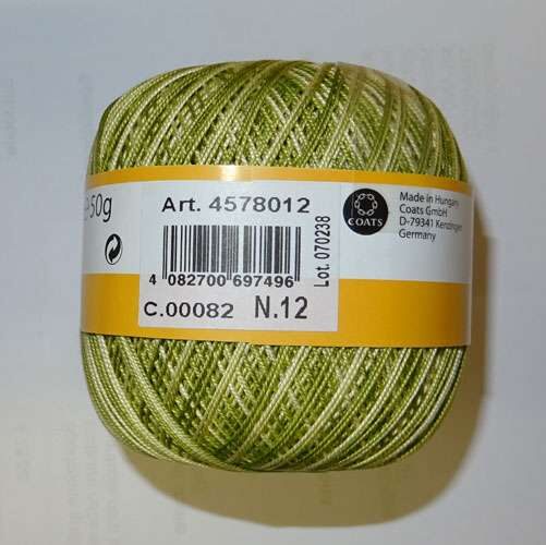 JOLLY/6 GOMITOLI DI COTONE ANCHOR PUPPET 12, GOMITOLI GR 50 VERDE SFUMATO