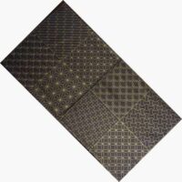 Sashiko pannello ricamabile cm 60 x 115, nero, 8 quadrati di cm 30 x 27