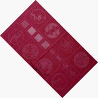 Sashiko pannello ricamabile cm 60 x 115, rosso