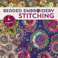 Beaded embroidery stitching, brown christen