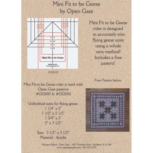 Mini fit to be geese , open gate  ogr103