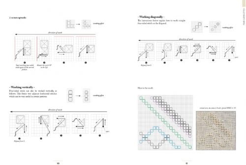Pulled thread embroidery,  marie hellen jeanneau vol. 1° - immagine 3