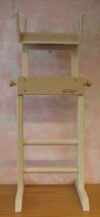Supporto in legno di faggio orientabile, regolabile in altezza con portatombolo per tombolo cantu' - immagine 3