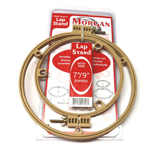 Kit 2 telai a cerchietto in plastica, morgan lap stand cm 17,5/22,5- 7"/9"