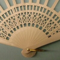 Ven53a Struttura ventaglio traforato bianco deco cm 43