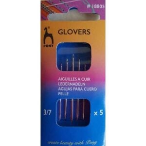 Ago  punta triangolare glovers, pelle pony  misti n°3/7 5 aghi