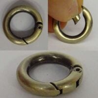 Moschettone a scatto, tondo per borsetta,  bronzo o antracite mm 25