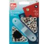Occhielli con rondelle prym 542410, mm 5 nero, oro o argento - immagine 4