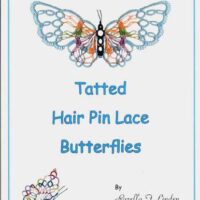 Tatted hair pin lace butterflies, rozella f. Linden