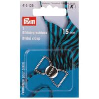 Clip per bikini/chiusura per reggiseno prym 416127, mm 15 oro o argento