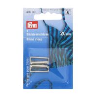 Clip per bikini/chiusura per reggiseno prym 416130, mm 20 argento