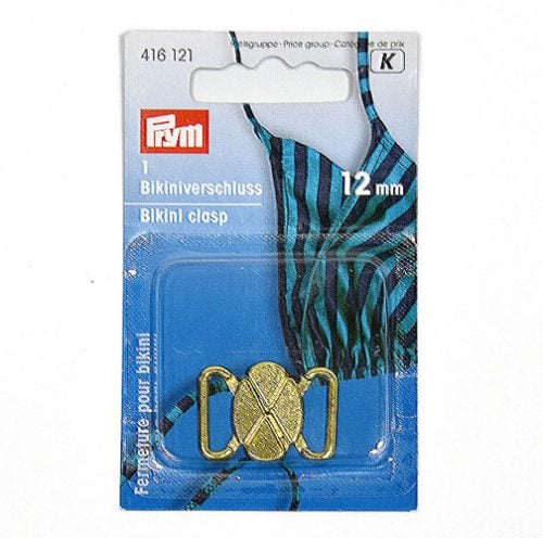 CLIP PER BIKINI/CHIUSURA PER REGGISENO PRYM 416120, MM 12 ORO O ARGENTO