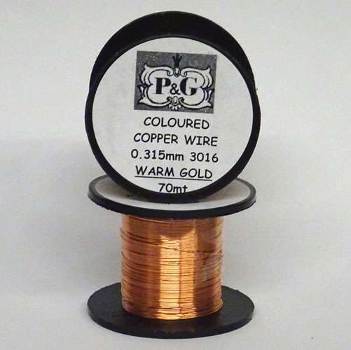 Filo rame verniciato  0,315 rocchetto mt 70 gold warm