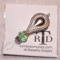 Infila aghi con cristallo smeraldo sfaccettato by roberta dazzini