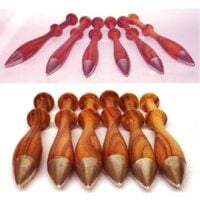 Kit fuselli in legno di rosa e inserto finale in argento