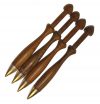 Kit fuselli in legno di noce con inserto finale in argento
