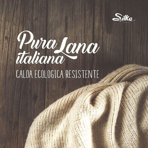 Pura lana italiana: calda, ecologica, resistente, silke gr 100/150mt ferri 5/6