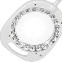 Lampada purelite 3 in 1/ 21 led, lente mm130/2x, base e pinza  da tavolo e da terra