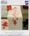 Runner in tela aida greggia misto lino, cm 32 x 102, red christmas decorations, vervaco - immagine 2