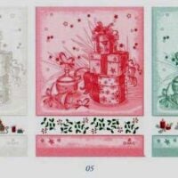 Asciugapiatti dmc "regali di natale 2021" cm 60 x 80 rosso-verde