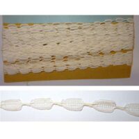 Kit 6,5 metri trina ad ovali per fiori a merletto rinascimento bianco