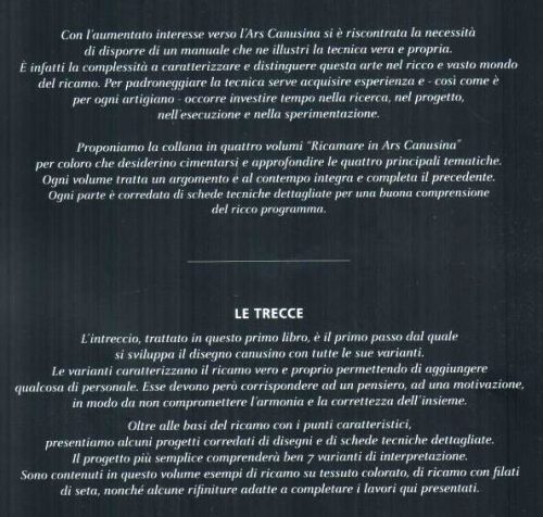 Ricamare in ars canusina: le trecce- manuale pratico teorico 1°volume - immagine 3