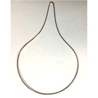 Goccia metallo cm 12 x 8 spessore 0,9 argento o oro