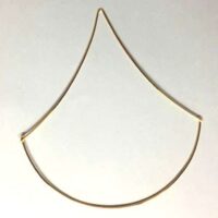 Mezzaluna metallo cm 8,5 x 9,5 spessore 0,9 argento o oro