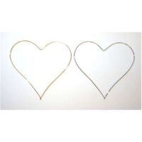 Cuori metallo  simmetrici cm 8,5 x 8 spessore mm 0,84 argento o oro