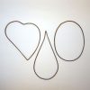 Strutture  in rame non lucidato spessore mm 1,5 : cuore - goccia e uovo