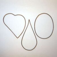 Strutture  in rame non lucidato spessore mm 1,5 : cuore - goccia e uovo