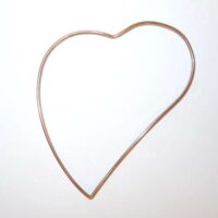 Strutture  in rame non lucidato spessore mm 1,5 : cuore - goccia e uovo