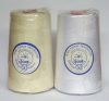 Cono filo cotone n°50 colore  bianco, avorio 10000 yards, vascello blu