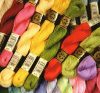 Jolly/kit 3 matasse da gr 25 perle' cotone tinta unita dmc 115ea n°5 colore 927 verde acqua