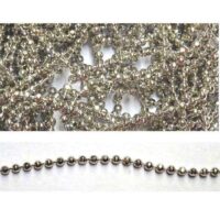 Catena di ottone a pallina sfaccettata, pallina mm 2,23  argento vendita a multipli di 50 cm